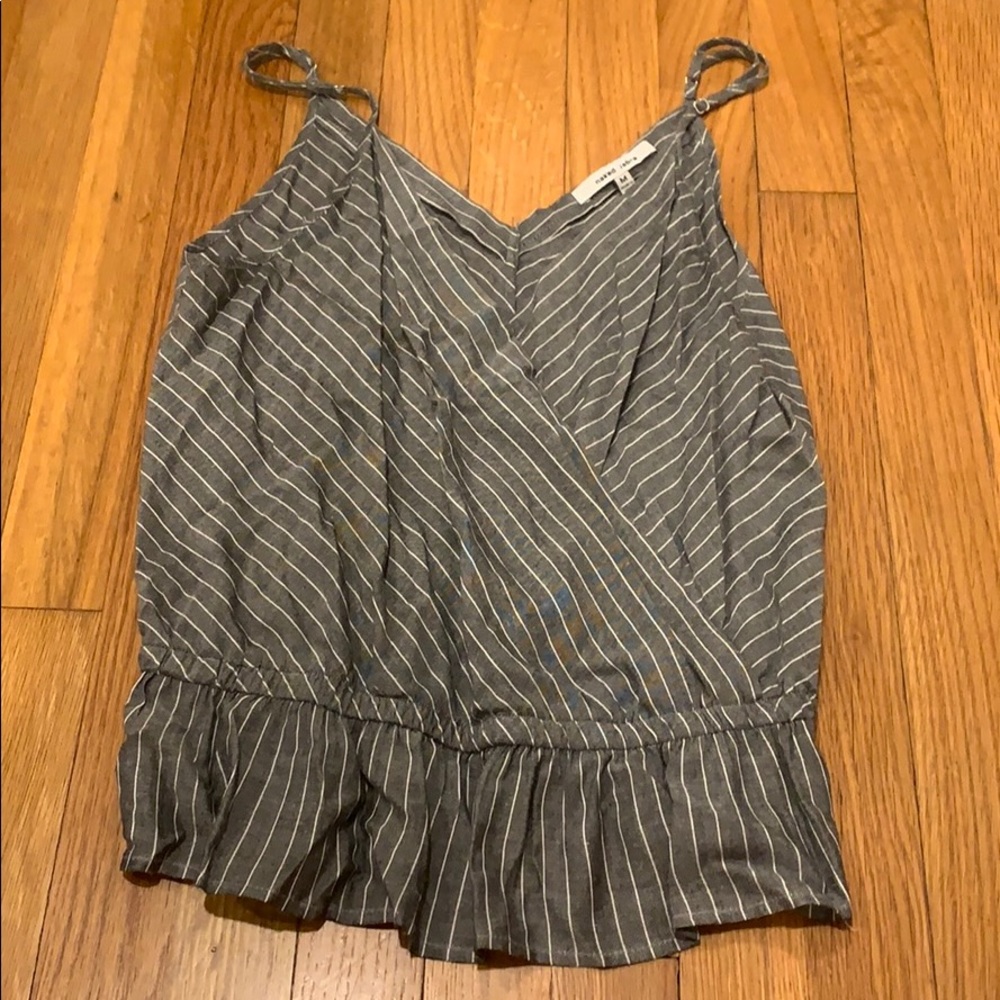 Stripped Peplum Top